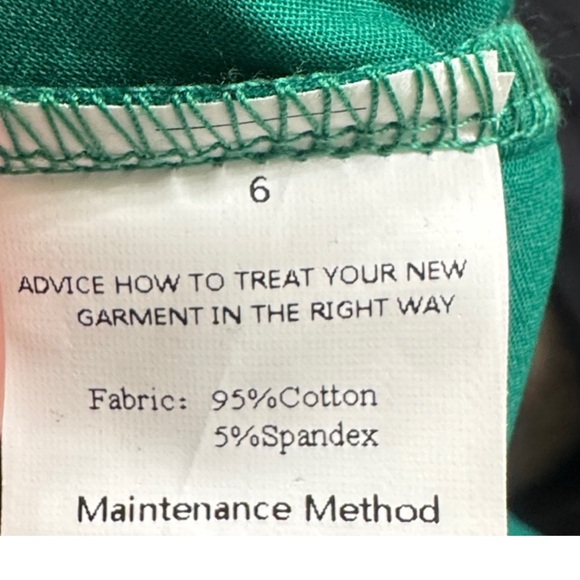 Emerald Green Fit & Flare Dress 3/4 Sleeve Midi Dress Size 6 - Picture 6 of 6